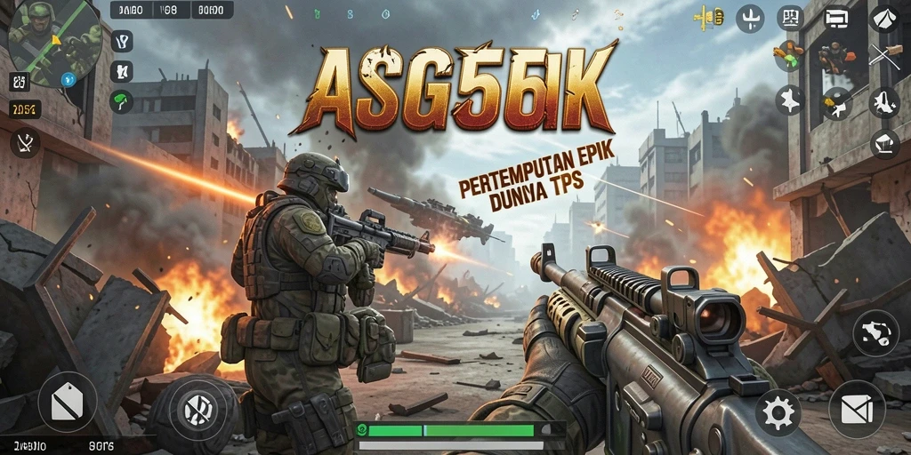 Tangkapan layar gameplay ASG55 dalam suasana pertempuran TPS.