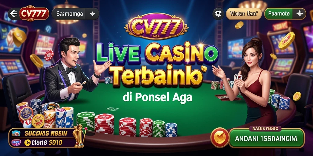 Screenshot utama CV777 menampilkan gameplay Live Casino yang menarik dan interaktif.