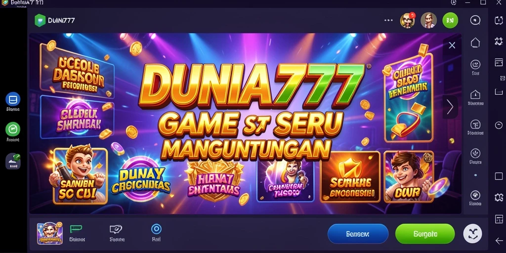 Gameplay slot menegangkan di DUNIA777 dengan berbagai tema menarik.