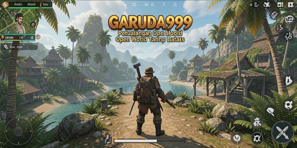 Screenshot GARUDA999 menunjukkan keindahan dunia Open World yang mendalam.