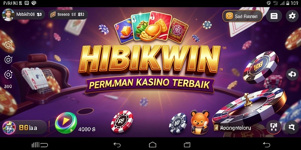 Screenshot gameplay HIBIKWIN menampilkan suasana Kasino yang mendebarkan.
