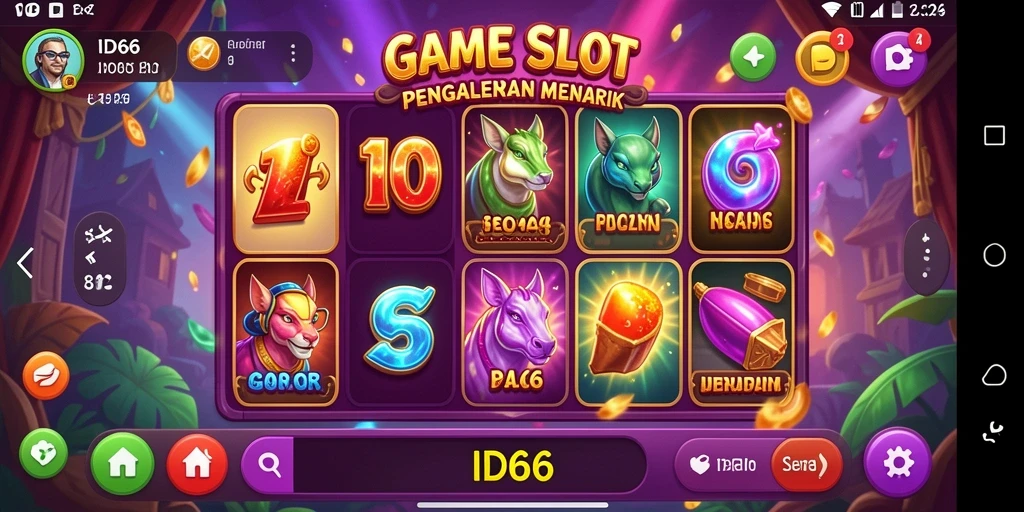 Tampilan gameplay Slot yang seru dan menarik di ID66.