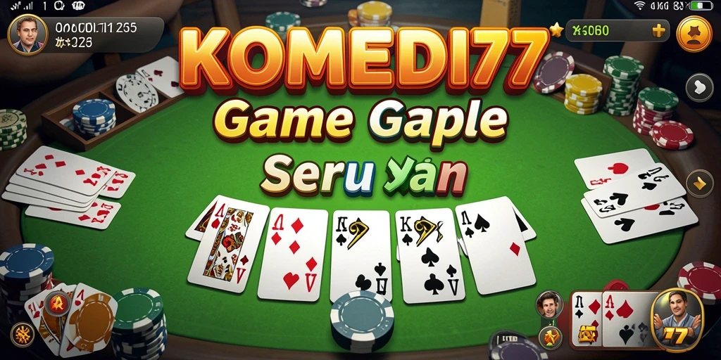Gameplay seru Gaple di KOMEDI77 dengan grafis menarik.