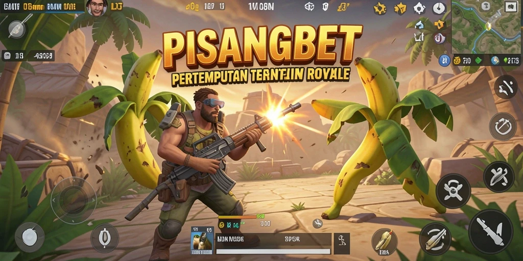 Tampilan aksi seru dalam pertempuran Battle Royale di PISANGBET.