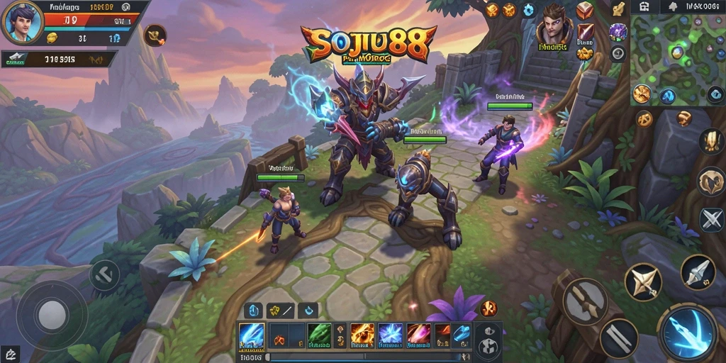 Tampilan menarik dari gameplay MMORPG SOJU88 yang menakjubkan.
