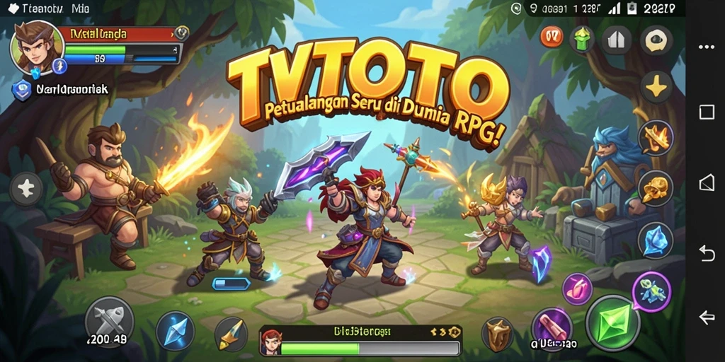 Screenshot TVTOTO menunjukkan aksi seru dalam gameplay RPG yang mengasyikkan.